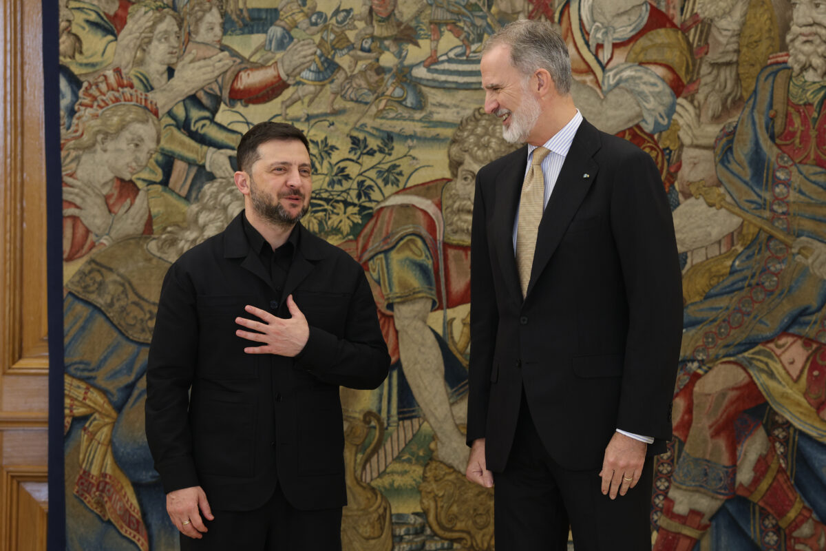 Ukraine: King of Spain receives Zelensky at the Zarzuela Palace