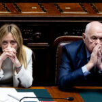 Rome: Meloni and Nordio campaign posters set alight at a rally; three people identified