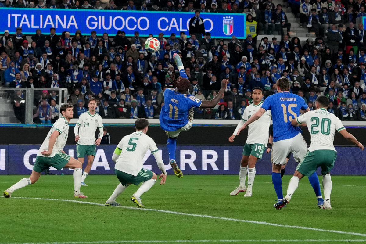 World Cup play-offs, Italy 2–0 Northern Ireland: the Azzurri reach the final