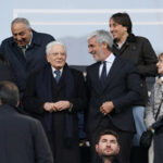 Mattarella at the stadium for Palermo v Avellino