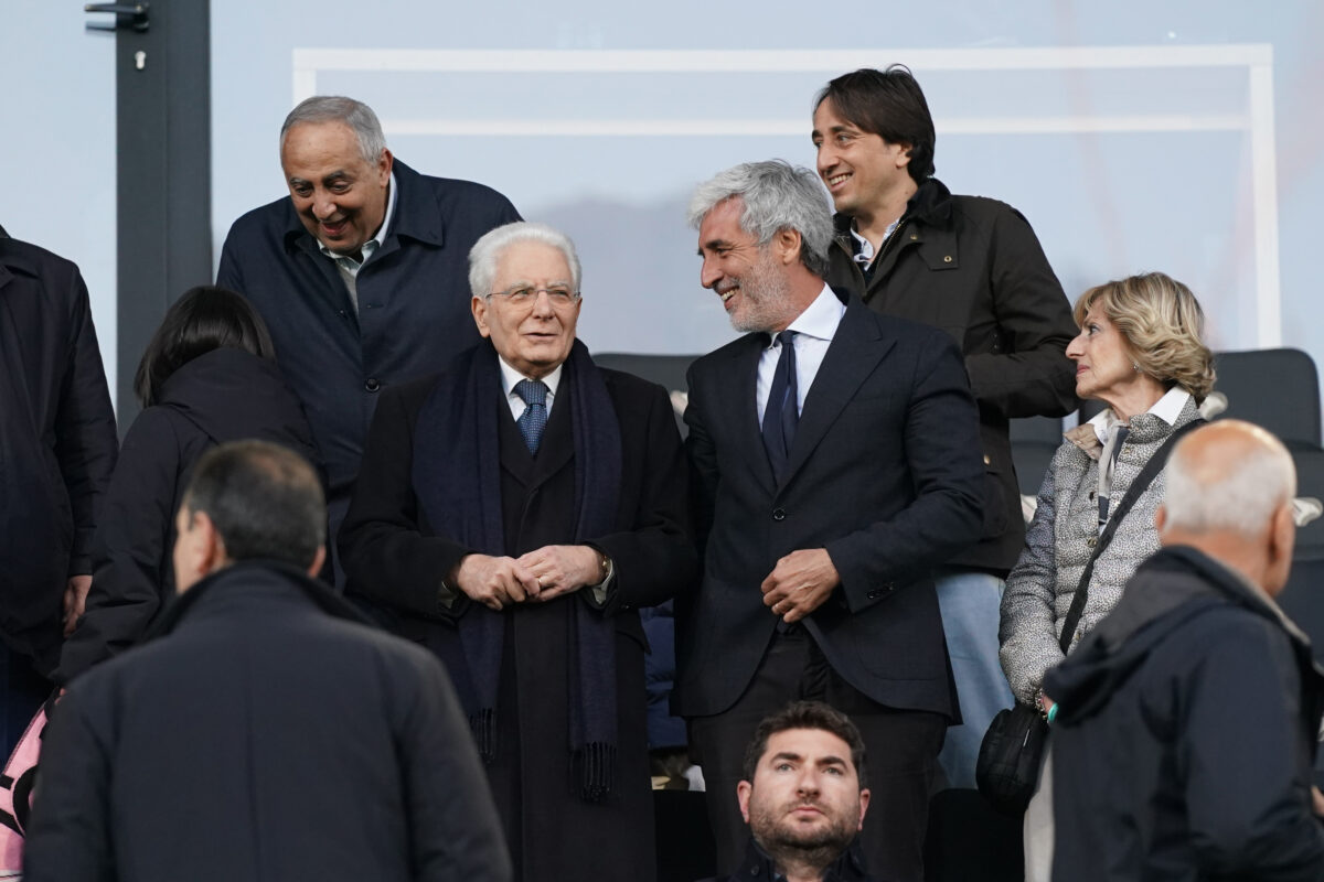 Mattarella at the stadium for Palermo v Avellino Mattarella at the stadium for Palermo v Avellino